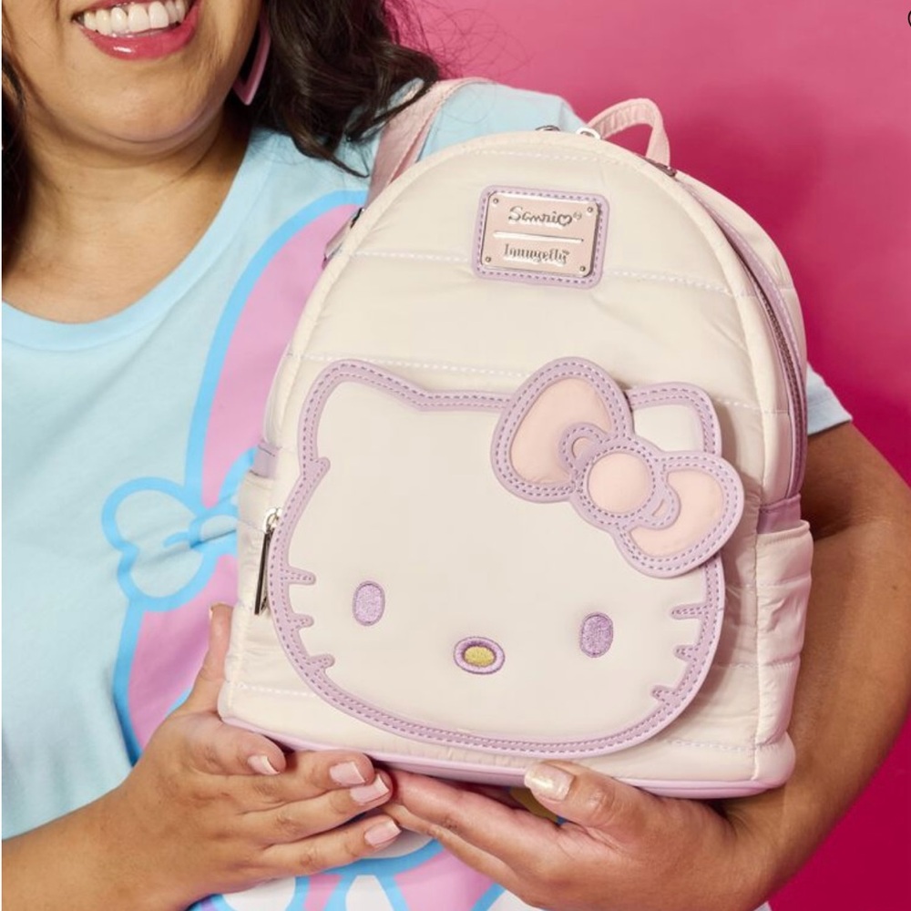 NWT Loungefly Sanrio hello kitty puffy mini backpack